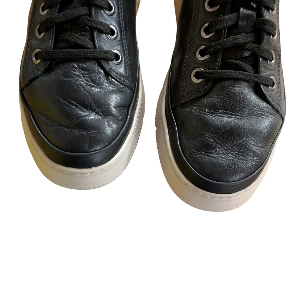 Samuel Hubbard Featherlight Laguna Sport Black Leather Sneakers Size 7 - Picture 7 of 13